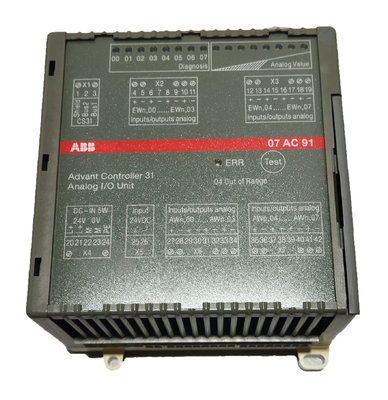 07AC91 GJR5252300R0101 ABB AC31 Analog I/O Modul 8AC 24VDC Wechselstrom U/I 12bit+Signal