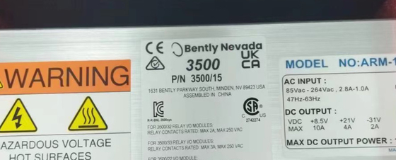 Bently Nevada 3500/15 106M1079-01 Stromversorgung Universelles Wechselstrommodul