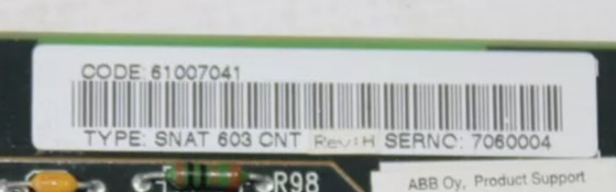 ABB SNAT603CNT 61007041H Kontrollplatte im Lager für industrielle Anwendungen