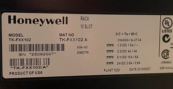 TK-FXX102 Honeywell 10 Slot Rack Chassis I/O Modul PLC Modul DCS Teile