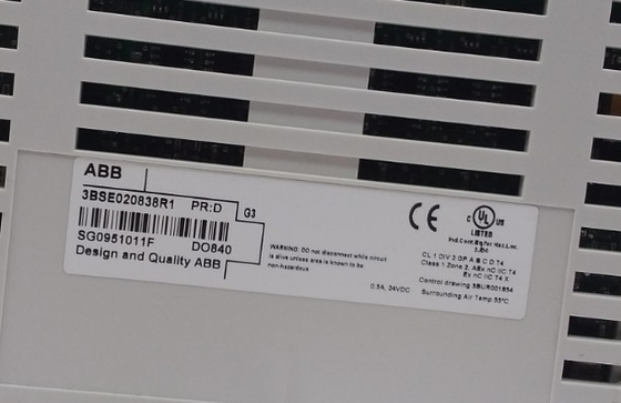 ABB DO840 3BSE020838R1 Digitale Ausgangsmodul 24V S/R 16 Kanal S800 E/A-Modul