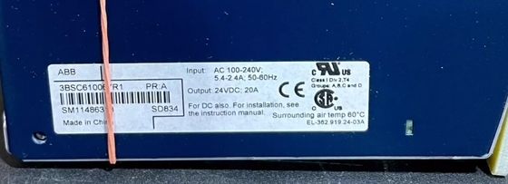 ABB SD834 3BSC610067R1 Stromversorgung S800 I/O Modul DCS Teile auf Lager