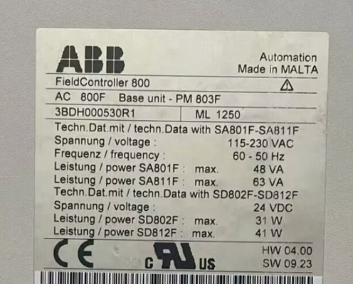 ABB PM803F 3BDH000530R1 Basis-Einheit 16 MB Batterie-Puffer-RAM-Zentraleinheit
