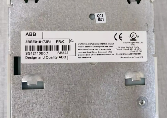 ABB SB822 3BSE018172R1 Wiederaufladbare Batterieeinheit S800 I/O-Modul