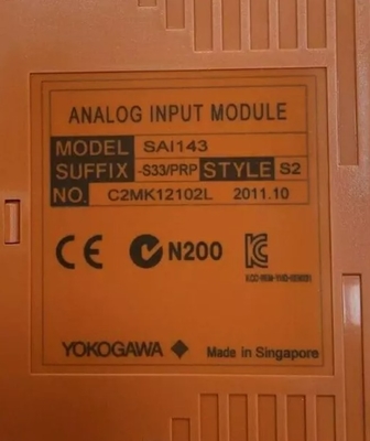 SAI143-S33 YOKOGAWA Analog-Eingabe-/Ausgabe-Modul (für FIO) Sicherheitssteuerungseinheit und Sicherheitsknotenstelle