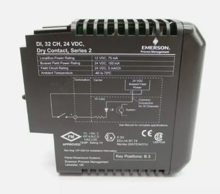 KJ3203X1-BA1 Emerson DI 32-Kanal 24 VDC Trockenkontaktkarte