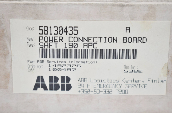 SAFT 190 APC 58130435 ABB Stromanschluss