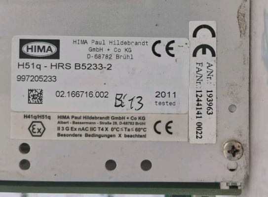 B5233-2 HIMA 18-SLOT-RAHMEN