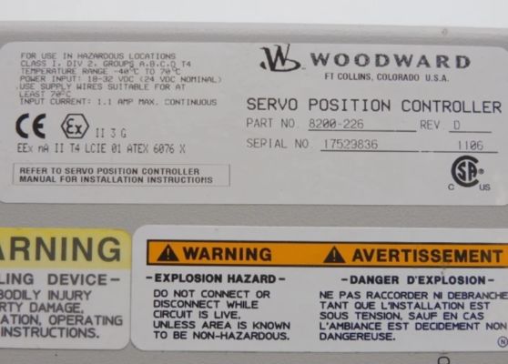 8200-226 Woodward-Servo-Positionskontroller