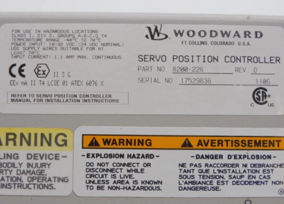 8200-226 Woodward-Servo-Positionskontroller