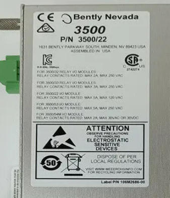 Bently Nevada 3500/22M 146031-01 Übergangsdatenschnittstelle