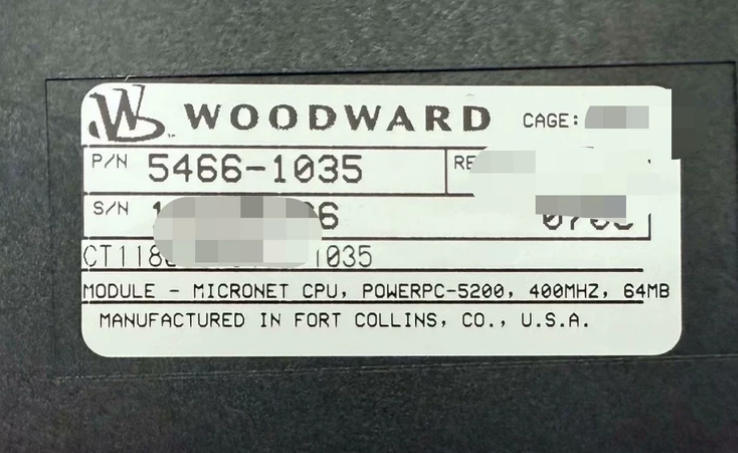 5466-1035 Woodward Micronet-CPU Module mit mehreren Kommunikationsoberflächen und einfachen oder redundanten Konfigurationen